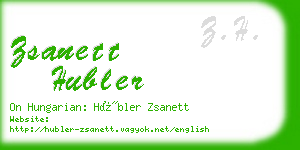 zsanett hubler business card